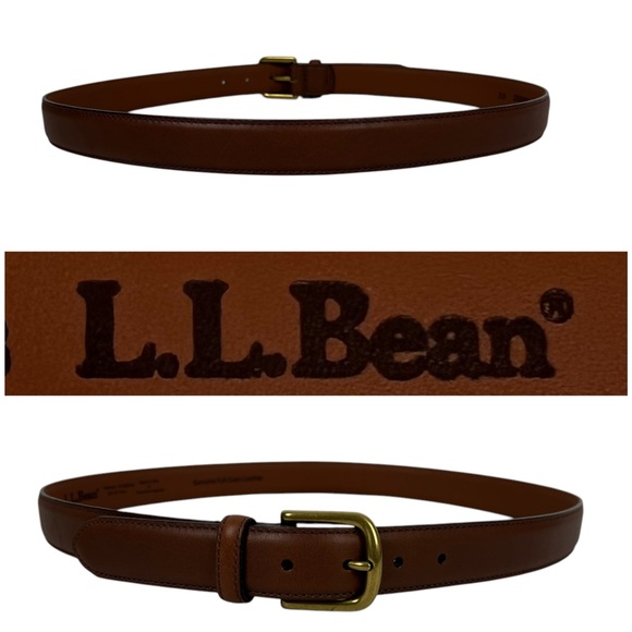 L.L. Bean Other - L.L. Bean Brown Full Grain Leather Made In USA Belt Mens Size 38 Casual EUC